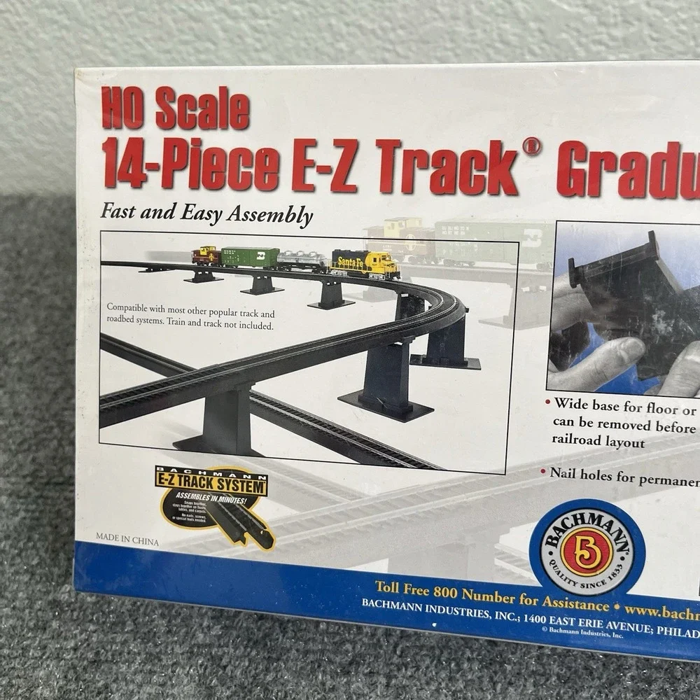 Elevate Your HO Train Layout with E-Z Track Graduated Pier Set - 14 Pieces